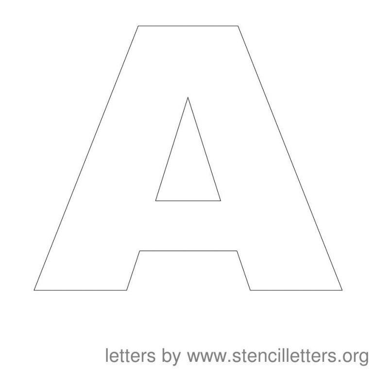 Free Printable Letter Stencils Stencil Letters 12 Inch Uppercase 