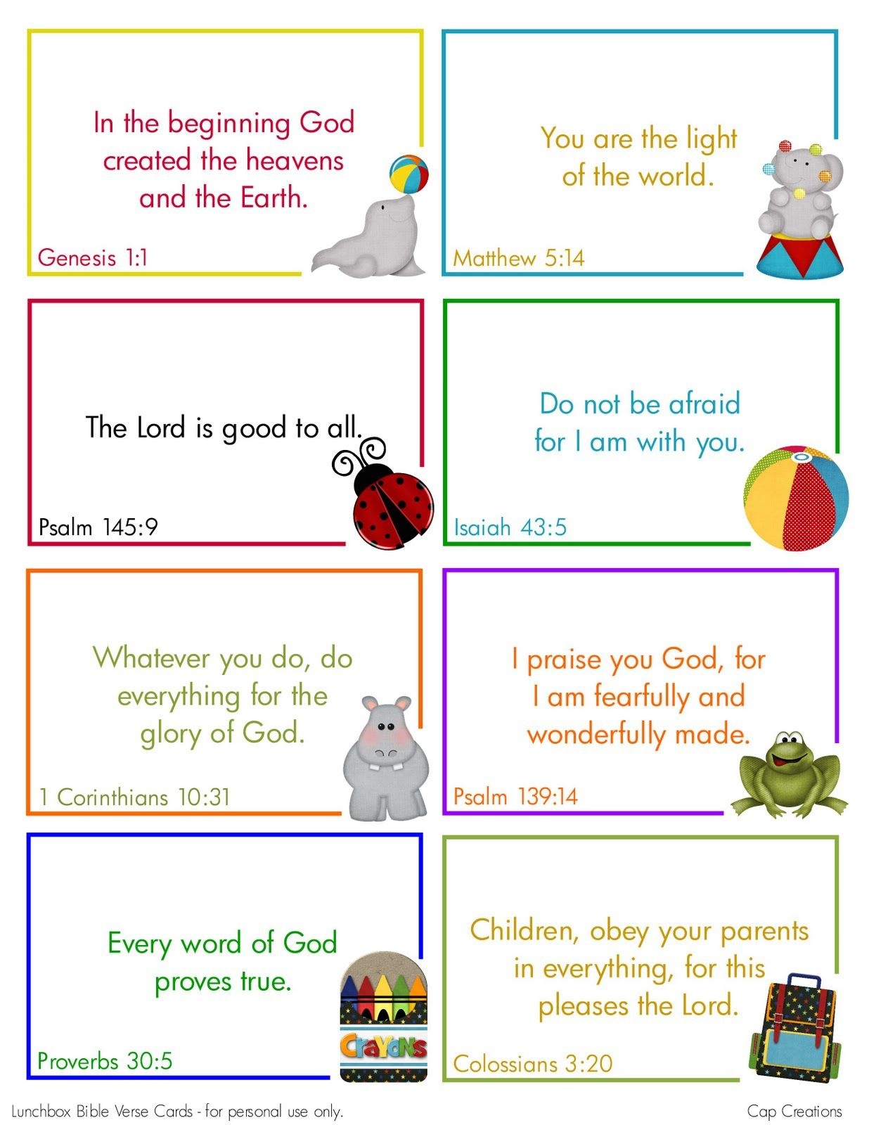 Free Printable Lunchbox Bible Verse Cards | Printables | Bible - Free Printable Bible Verses For Children