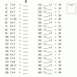Free Printable Math Sheets 7 Times Table Test 1 | Korrutustabel   Free Printable Math Worksheets For Adults