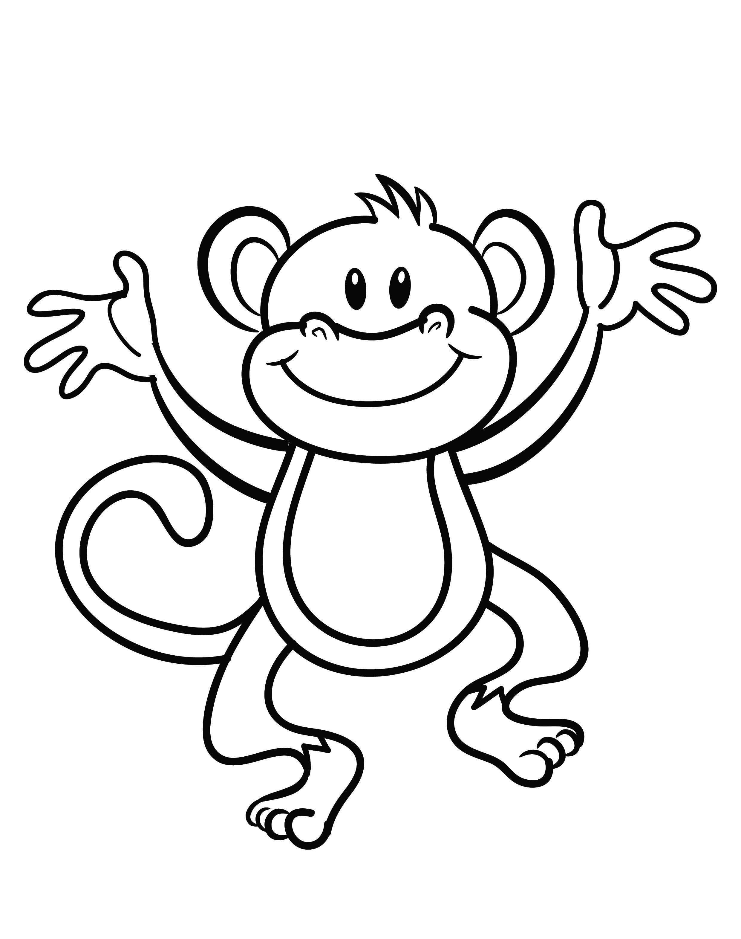 Free Printable Monkey Coloring Page | Cj 1St Birthday | Monkey - Free Printable Monkey Coloring Sheets