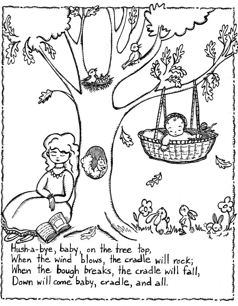 Free Printable Nursery Rhymes Coloring Pages For Kids | Rhyming - Free Printable Nursery Rhymes