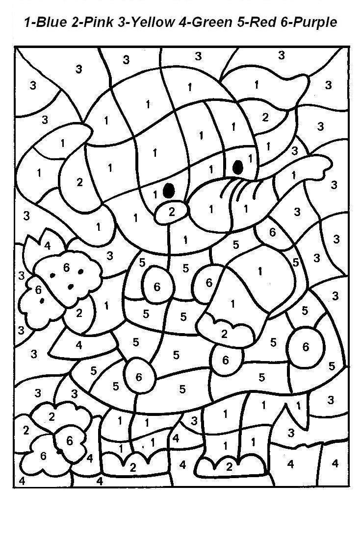 Free Printable Paintnumbers For Adults - Coloring Home - Free Printable Paint By Number Coloring Pages