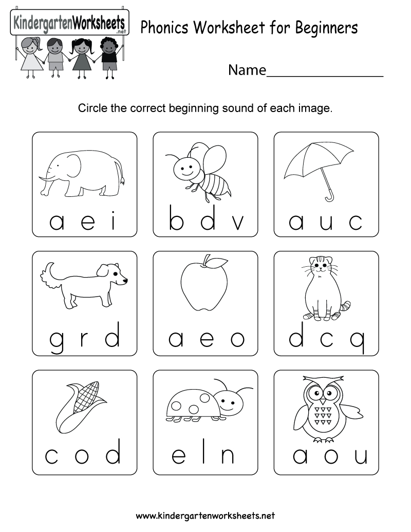 Free Printable Phonics Worksheet For Beginners For Kindergarten - Free Printable Phonics Worksheets