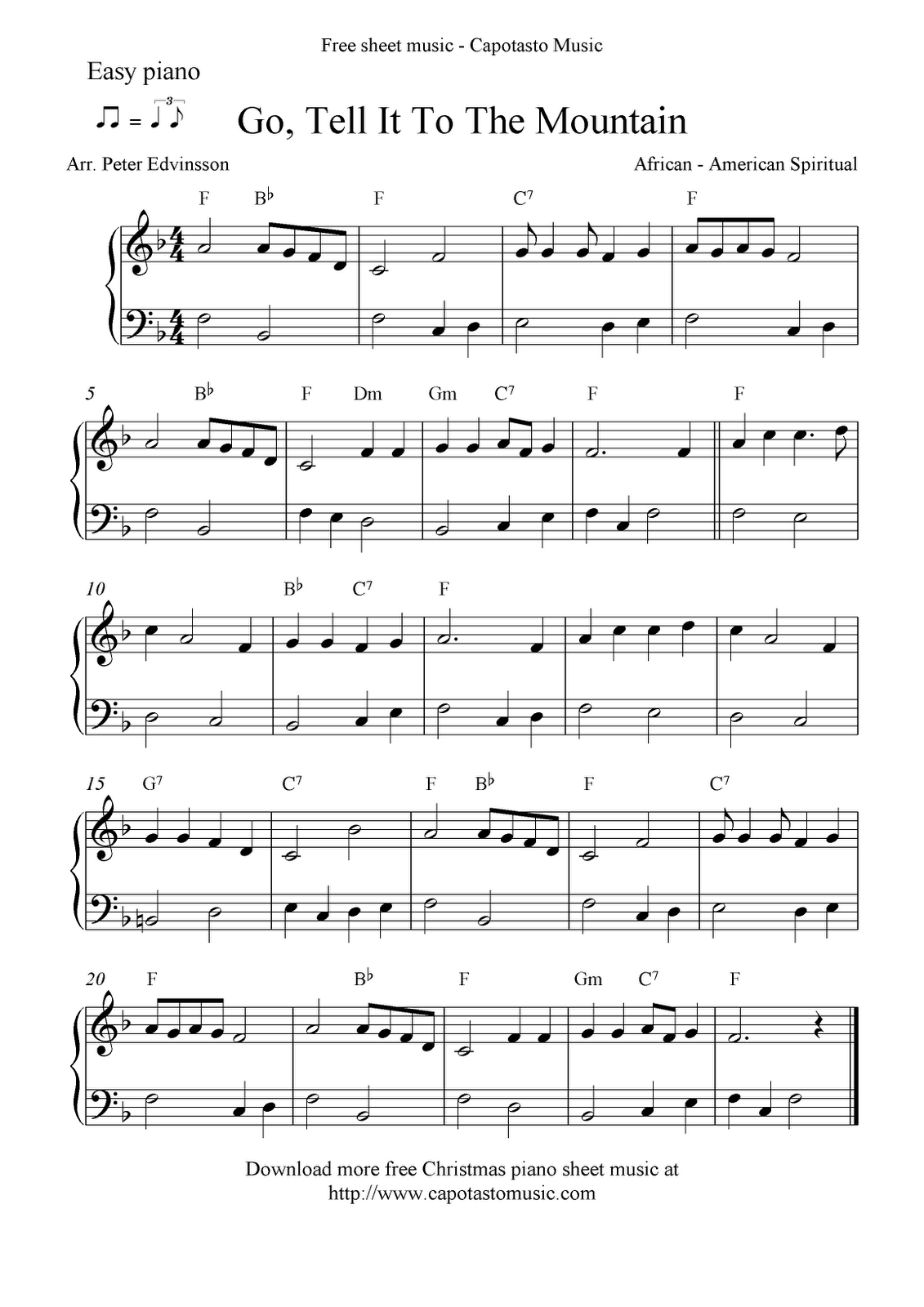 Free Printable Piano Sheet Music | Free Sheet Music Scores: Easy - Christmas Songs Piano Sheet Music Free Printable