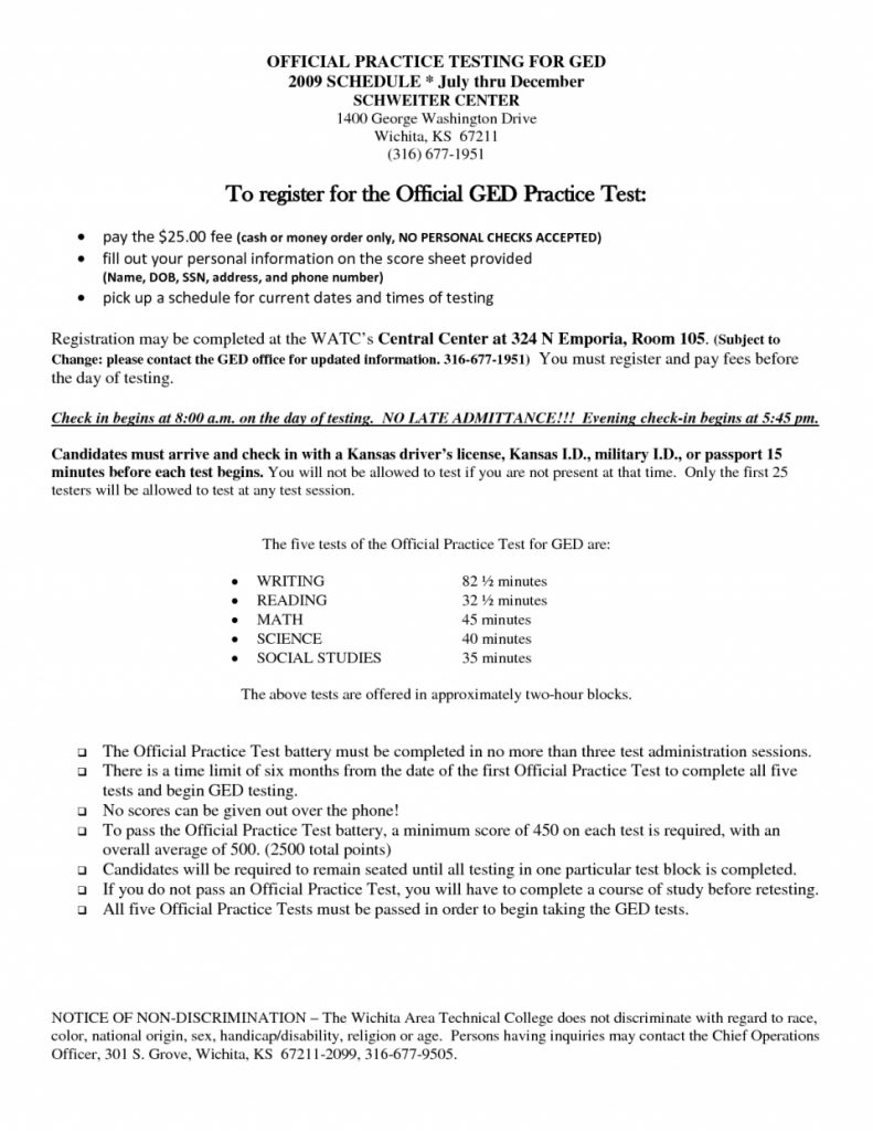 Free Printable Practice Ged Test Questions | Download Them Or Print - Free Printable Ged Practice Test