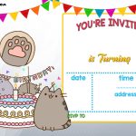 Free Printable Pusheen Birthday Invitation | Free Printable   Free Printable Kitten Birthday Invitations