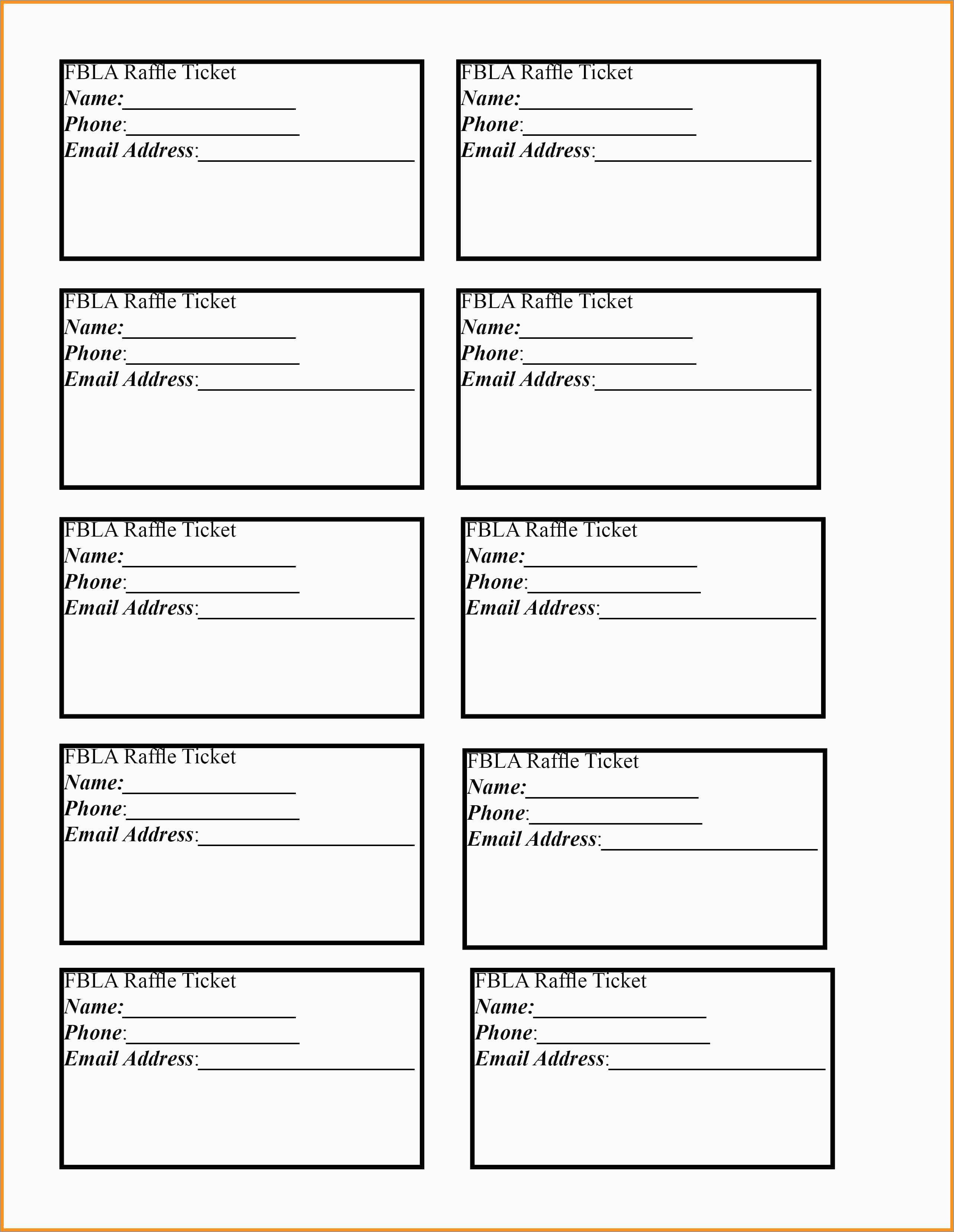 Free Printable Raffle Ticket Template Download Lovely 6 Ticket - Free Printable Raffle Ticket Template Download