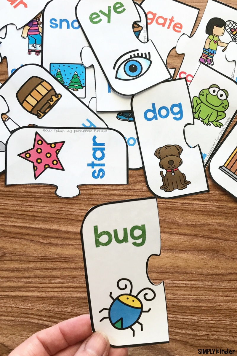 Free Printable Rhyming Puzzles | Rhyming | Phonemic Awareness - Free Printable Rhyming Activities For Kindergarten