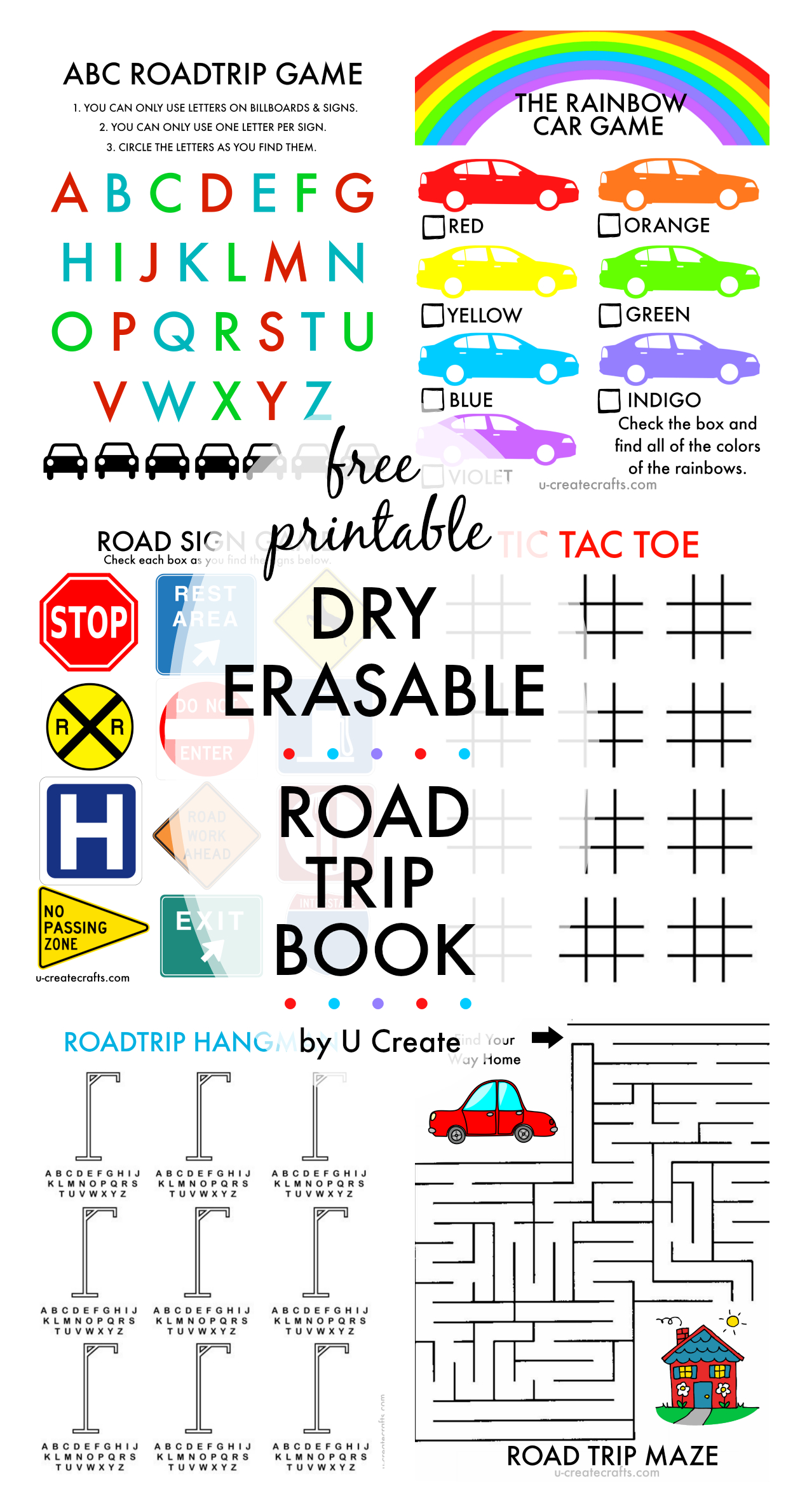 Free Printable Road Trip Book - Free Printable Hangman Game
