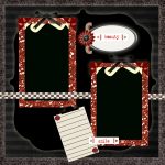 Free Printable Scrapbook Layouts | Black, Red And White Beauty   Free Printable Scrapbook Page Designs