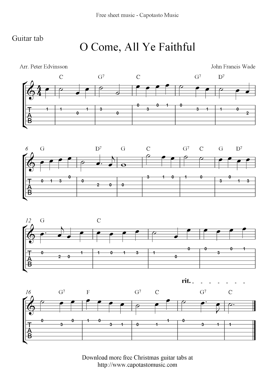 Free Guitar Sheet Music For Popular Songs Printable Free Printable