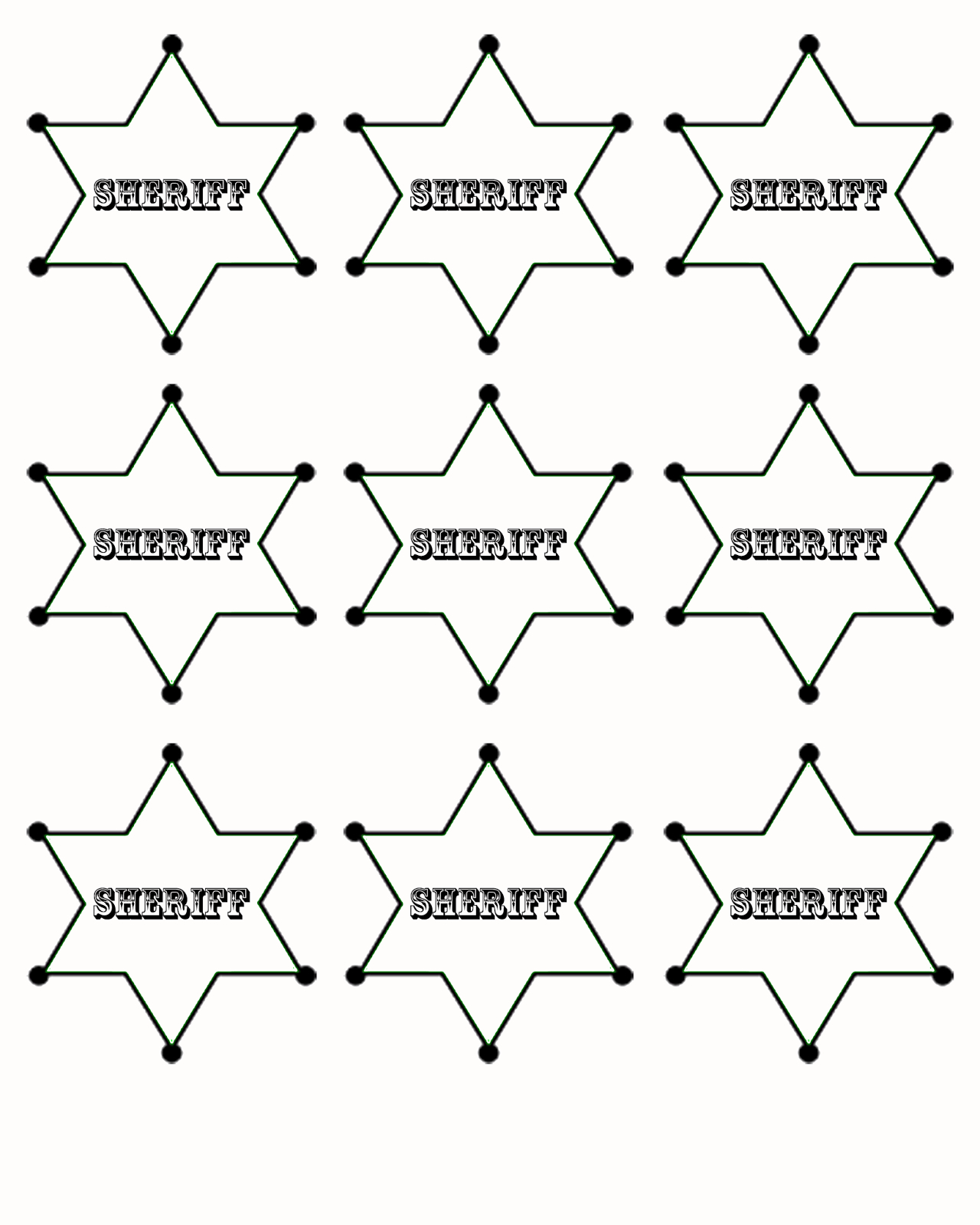 Free Printable Sheriff Badge Templets Right Click To Print Now Or