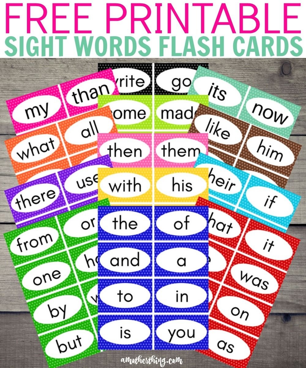 Kindergarten Sight Words List Free Printable Potpase
