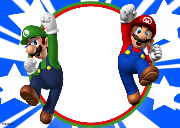 Free Printable Super Mario Bros Invitations