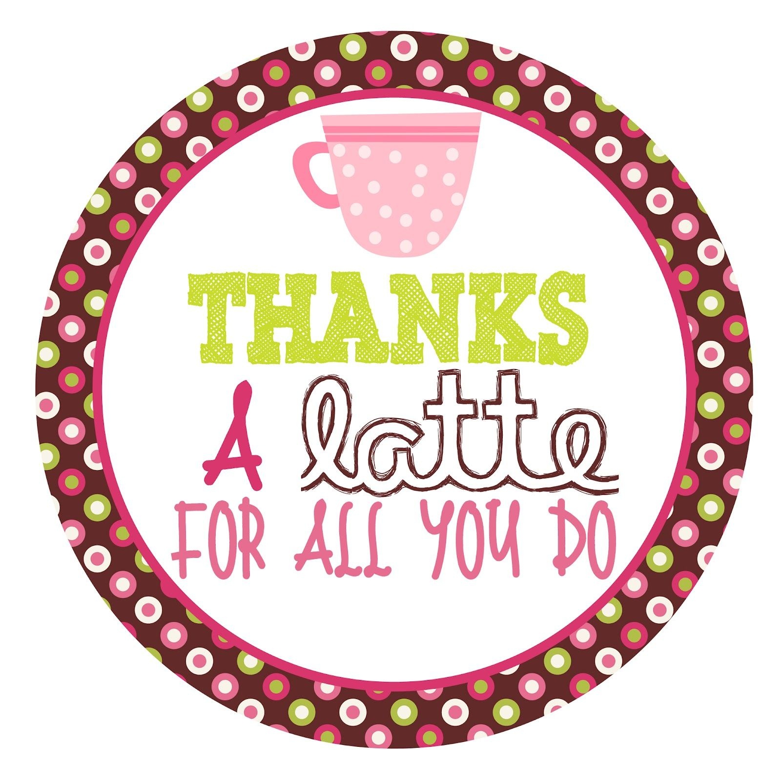 Free Printable Tag For Coffee Gift Card | Diy | Gift Ideas | Teacher - Thanks A Latte Free Printable Gift Tag