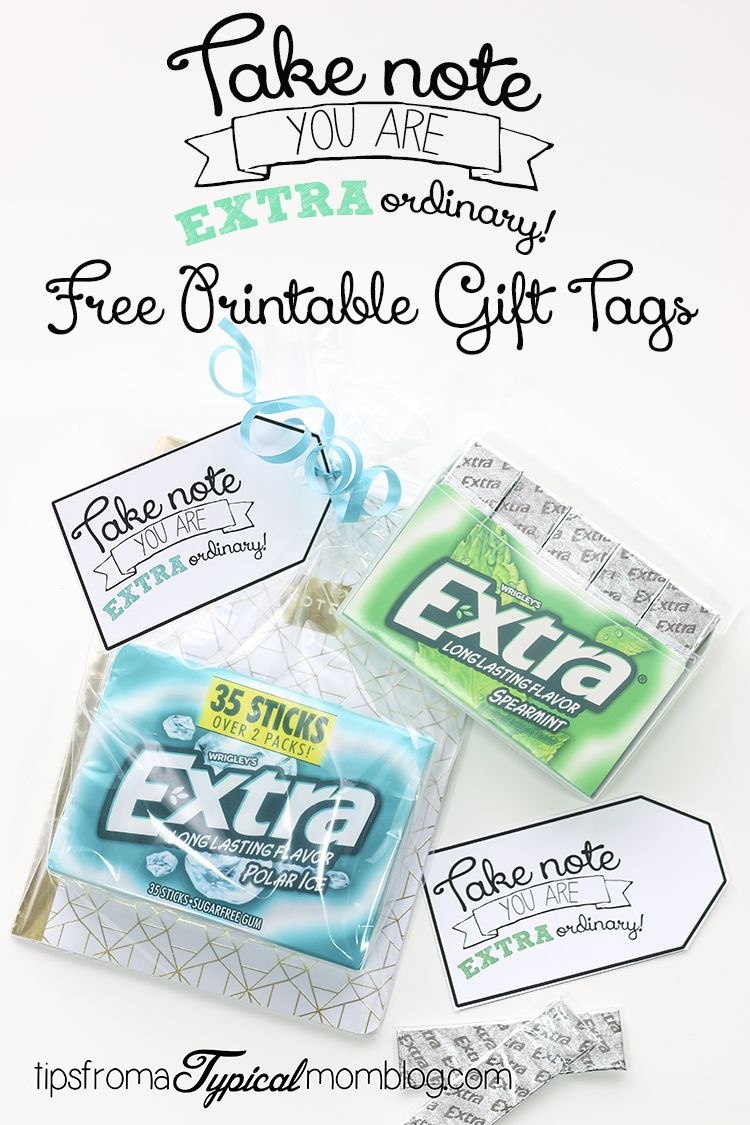 Free Printable Thank You Gift Tags With #giveextragetextra Extra Gum - Free Printable Lifesaver Tags