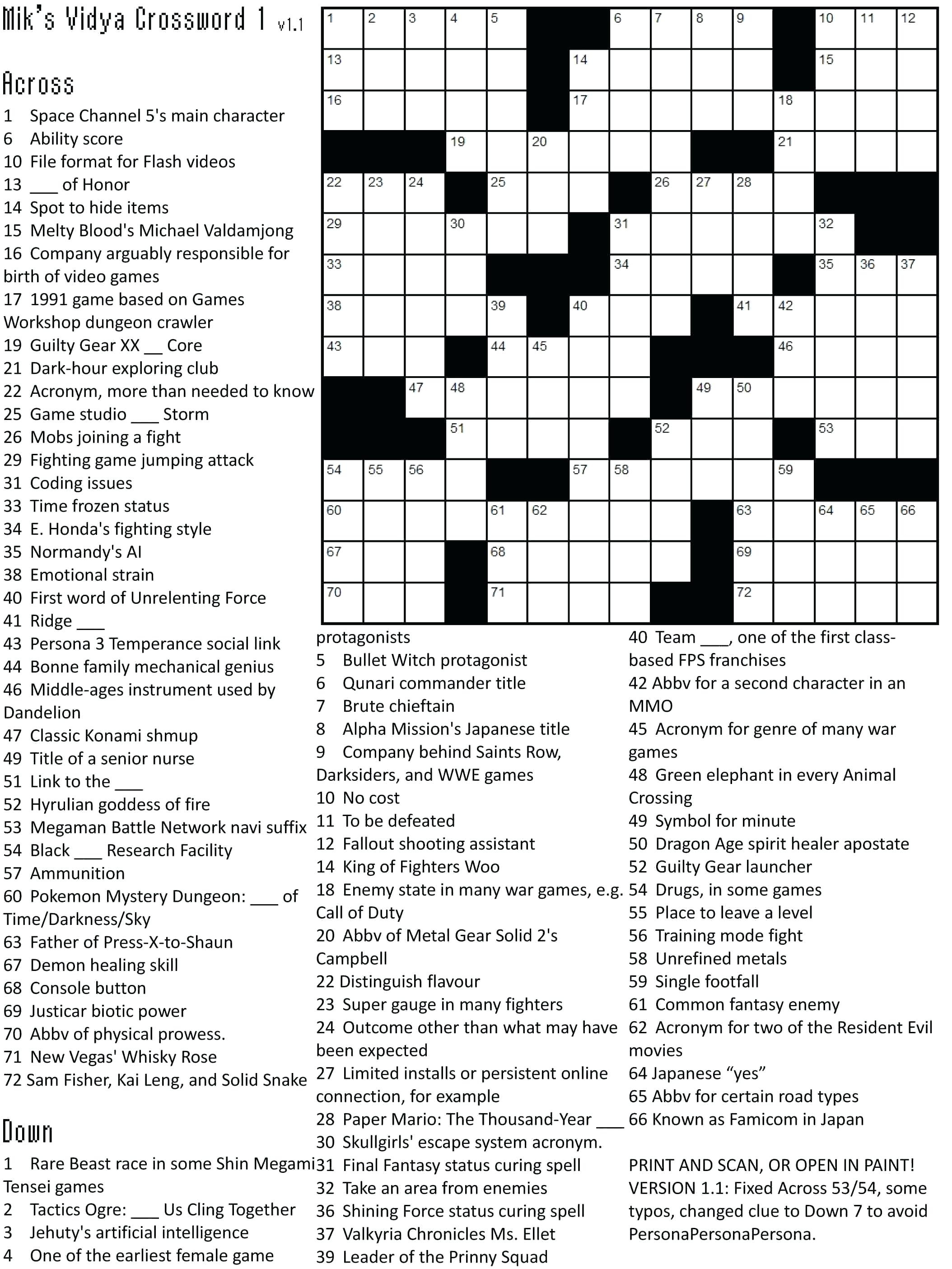 Free Printable Themed Crossword Puzzles Free