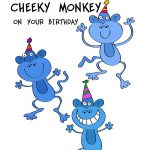 Free Printable To A Cheeky Monkey Greeting Card #birthday   Customized Birthday Cards Free Printable