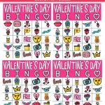 Free Printable Valentine Bingo Cards For All Ages   Play Party Plan   Free Printable Valentine Graphics