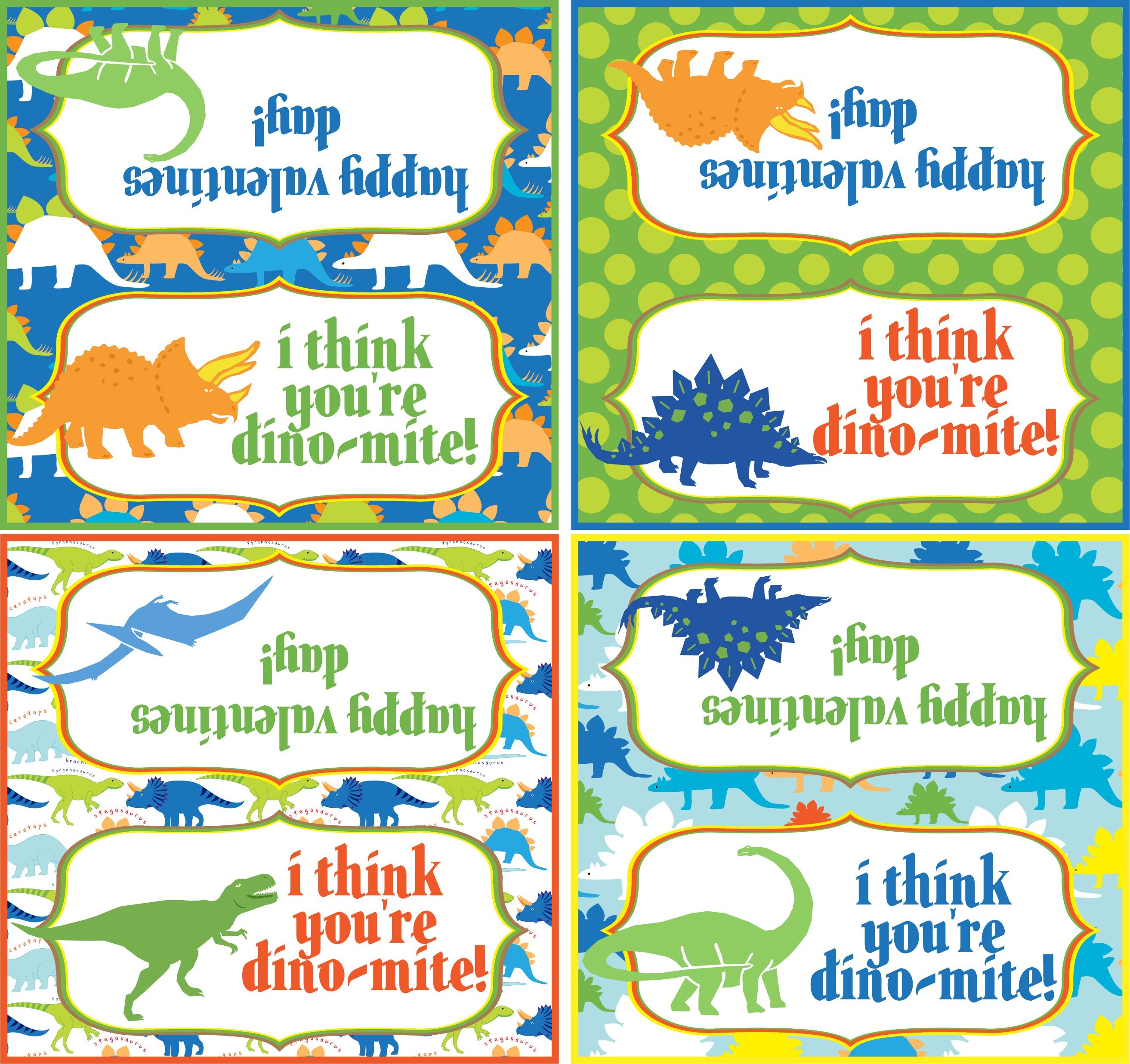Free Printable Valentines Day Dino Bag Toppers | Valentines Day - Free Printable Bag Toppers