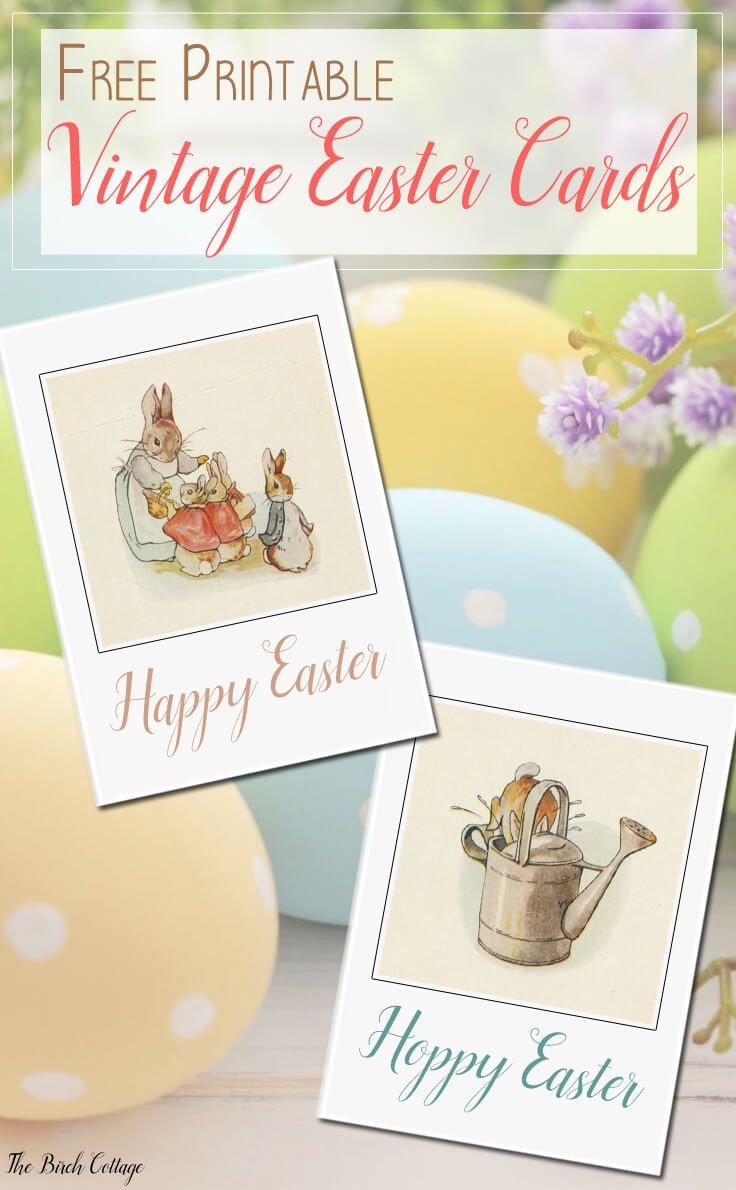 Free Printable Vintage Easter Cards | Bloggers&amp;#039; Fun Family Projects - Free Printable Easter Cards