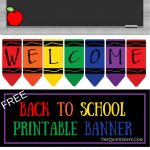 Free Printable Welcome Back To School Banner | The Quiet Grove   Welcome Back Banner Printable Free