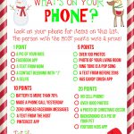 Free Printable! What's On Your Phone Christmas Party Game   What&#039;s In Your Cell Phone Game Free Printable