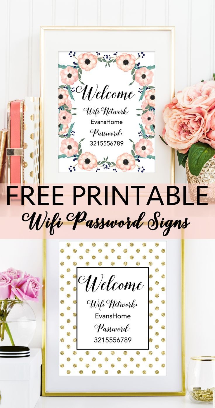 Free Printable Wifi Password Signs | Our House | Guest Room Office - Free Printable Bedroom Door Signs