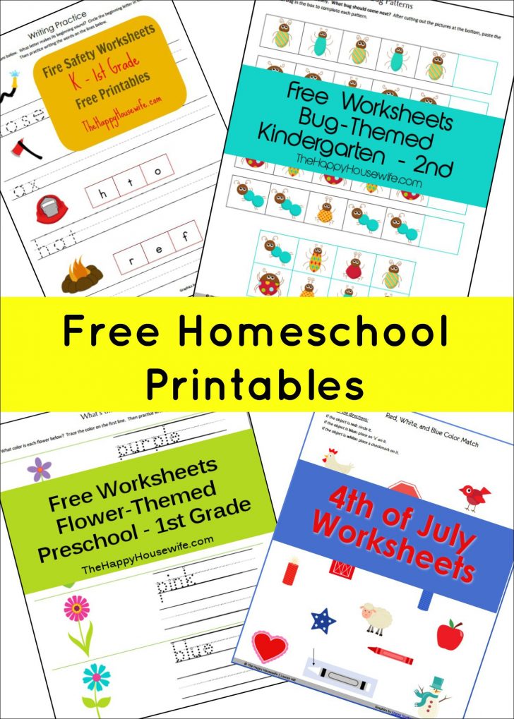 Free Homeschool Printable Worksheets