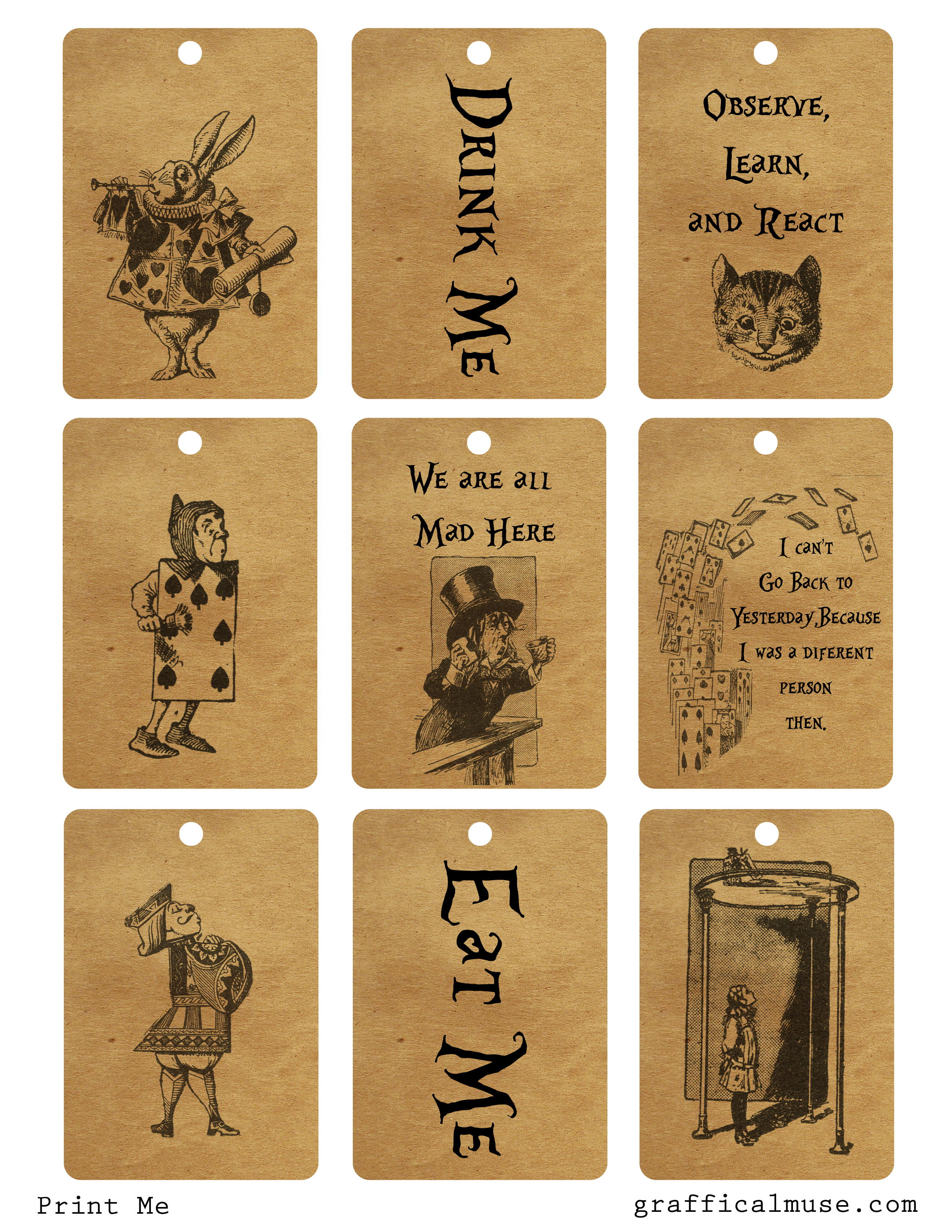 Alice In Wonderland Signs Printable Printable Templates