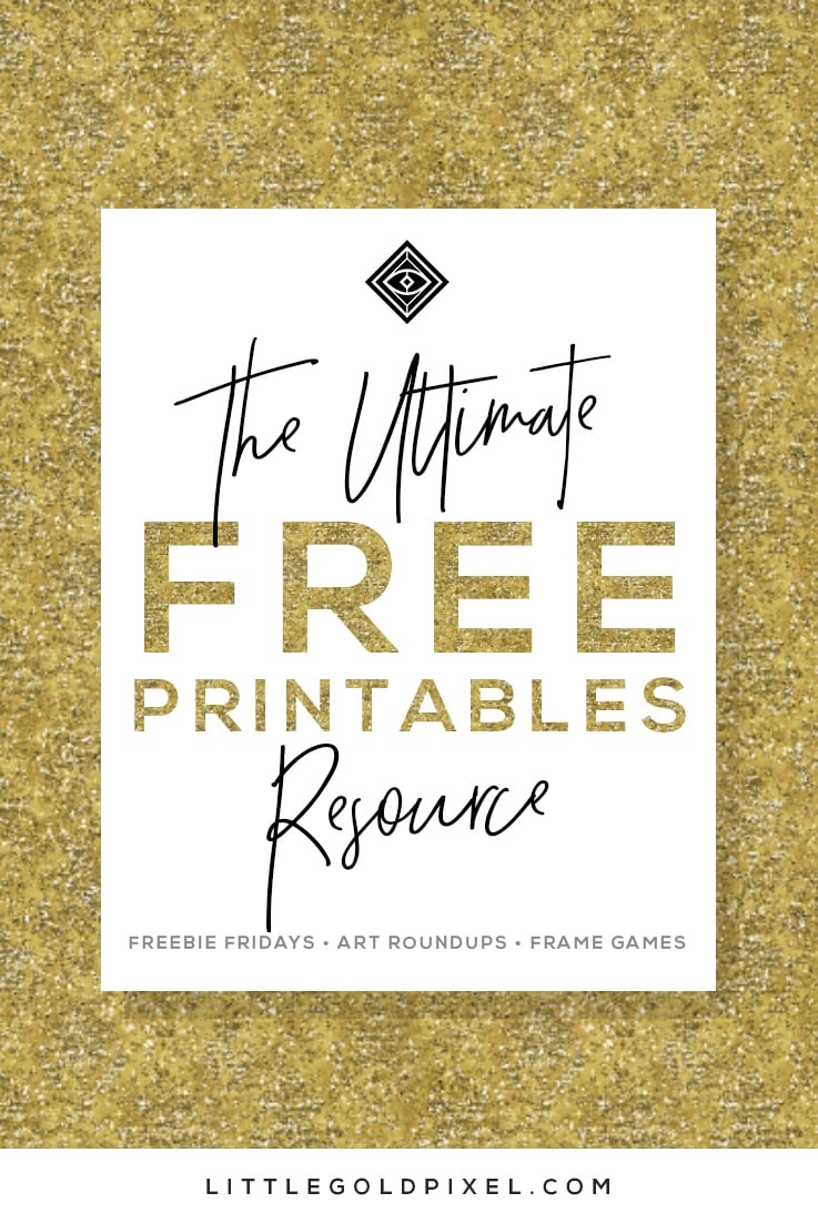 Free Printables • Free Wall Art Roundups • Little Gold Pixel - Free Printable Artwork For Home