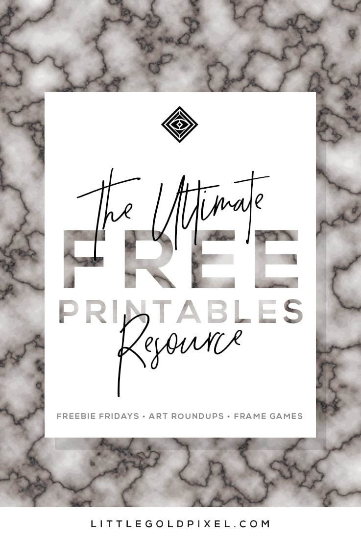 Free Printables • Free Wall Art Roundups • Little Gold Pixel - Free Printable Artwork For Home