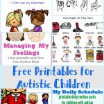 Free Printables For Autistic Children And Their Families Or Caregivers   Free Printable Picture Schedule Cards