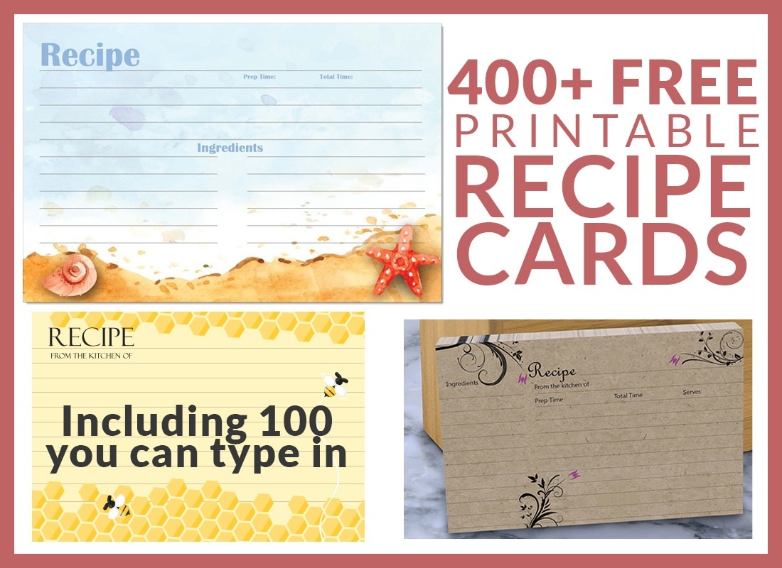 4x6 fillable recipe card template for word