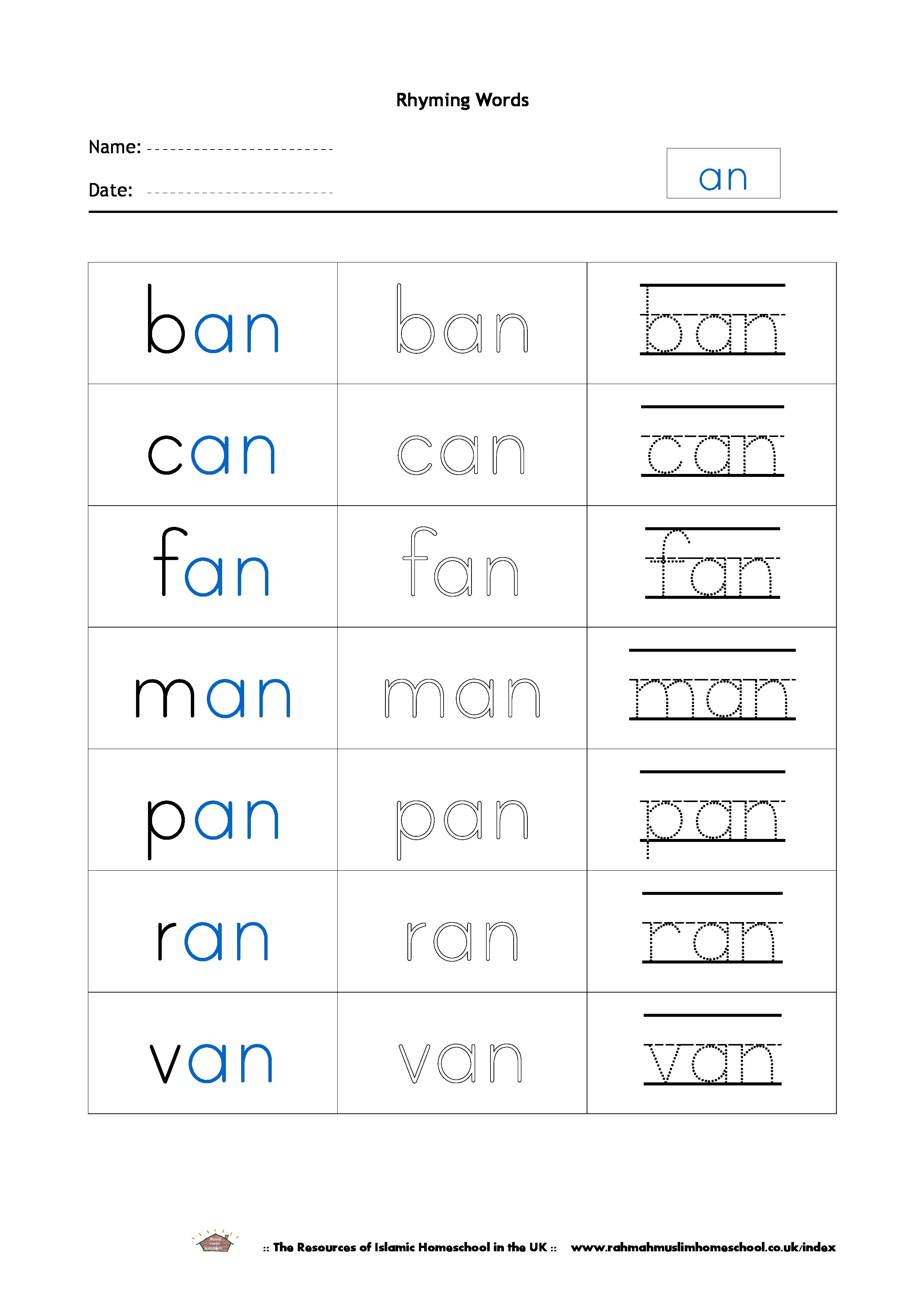 Free Printable Rhyming Words Flash Cards Free Printable