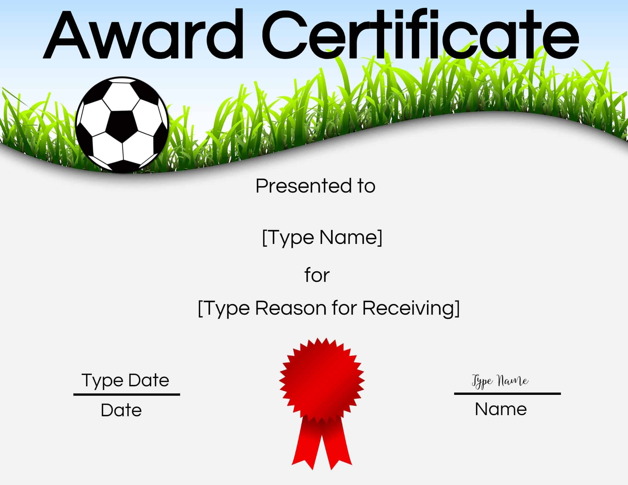 Printable Soccer Award Certificates Printable World Holiday