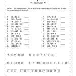 Free Spring Themed Order Of Operations Review Sheet. Quick, Fun, And   Order Of Operations Free Printable Worksheets With Answers