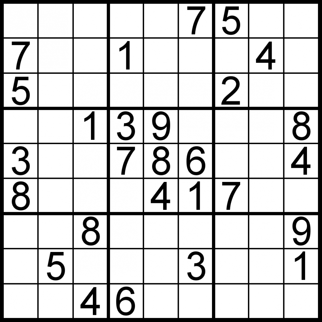 These Printable Sudoku Puzzles Range From Easy To Hard, Including