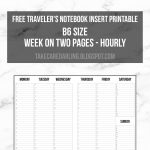 Free Traveler's Notebook Insert Printable B6 Size Week On Two Pages   Free Printable Traveler's Notebook Inserts