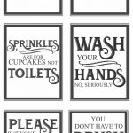 Free Vintage Bathroom Printables | Diy | Vintage Bathrooms, Diy Home   Free Printable Bathroom Signs