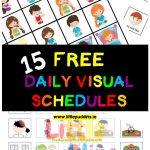 Free Visual Schedules – Little Puddins Free Printables   Free Printable Picture Schedule For Preschool