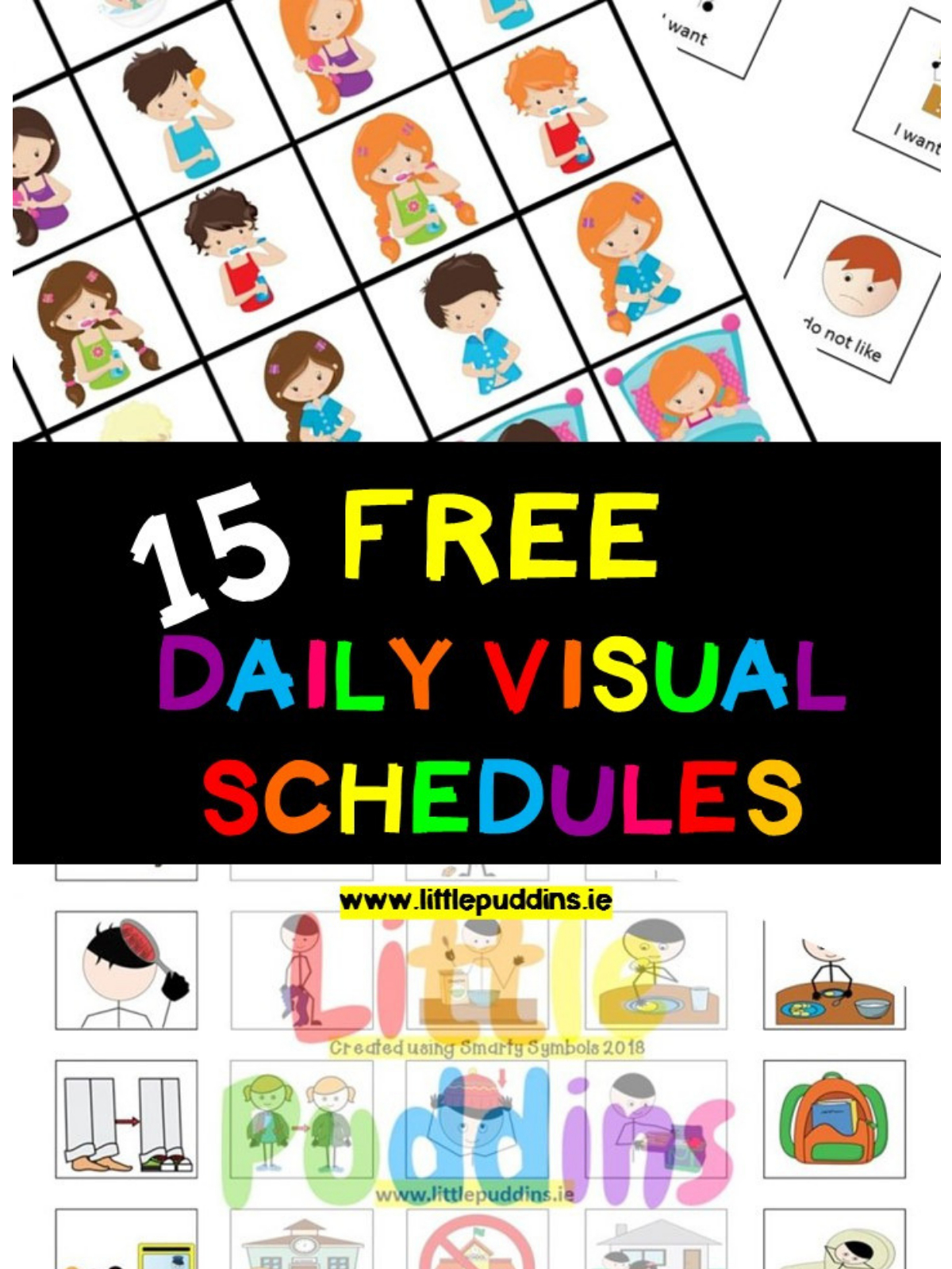 Free Visual Schedules – Little Puddins Free Printables - Free Printable Picture Schedule For Preschool
