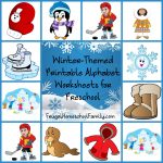 Free Winter Themed Printable Alphabet Worksheets For Preschool   Free Printable Winter Preschool Worksheets