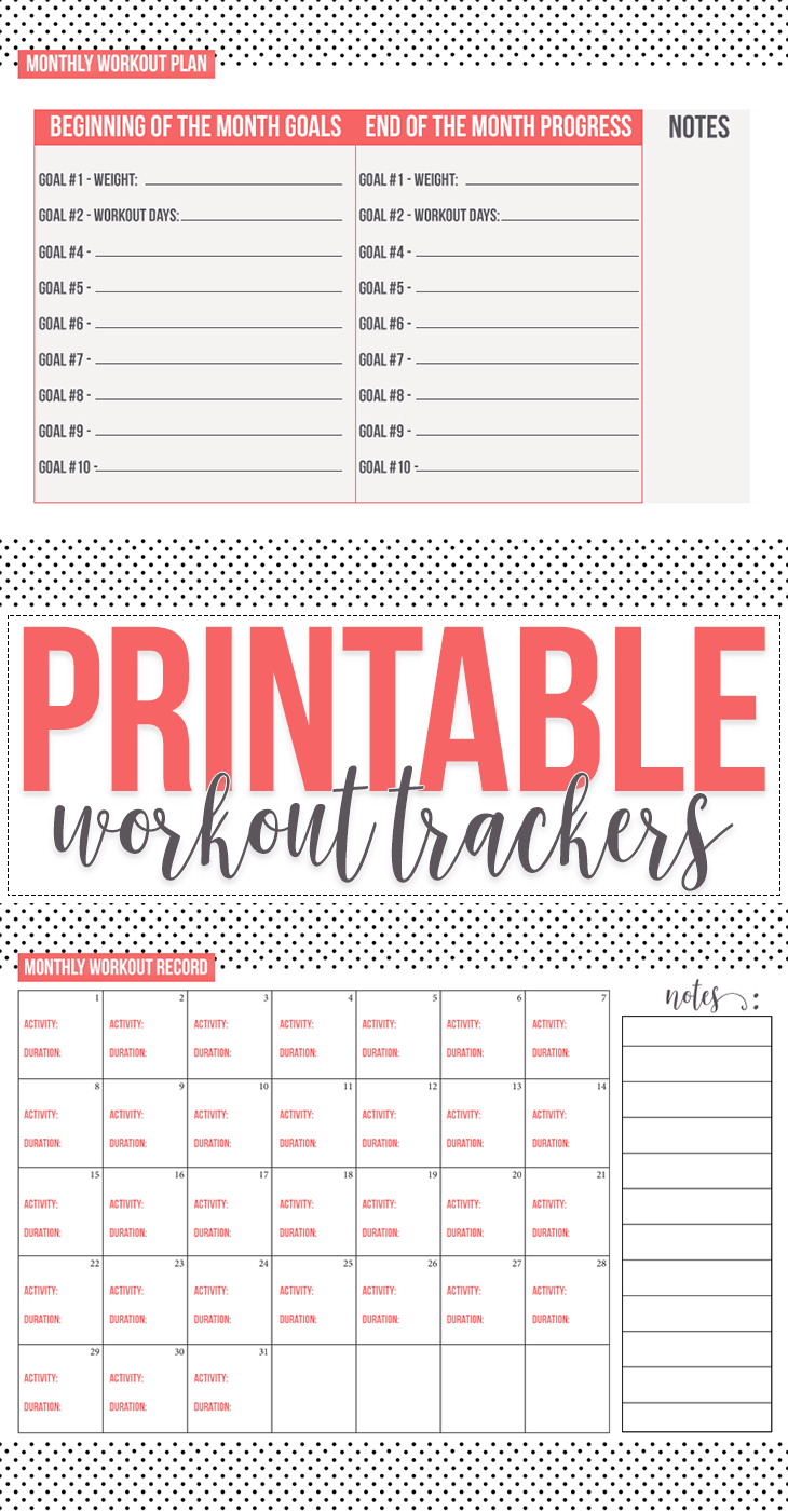 Freebies: Get Your Free Printable Fitness Trackers Here! | Printable - Free Printable Fitness Tracker
