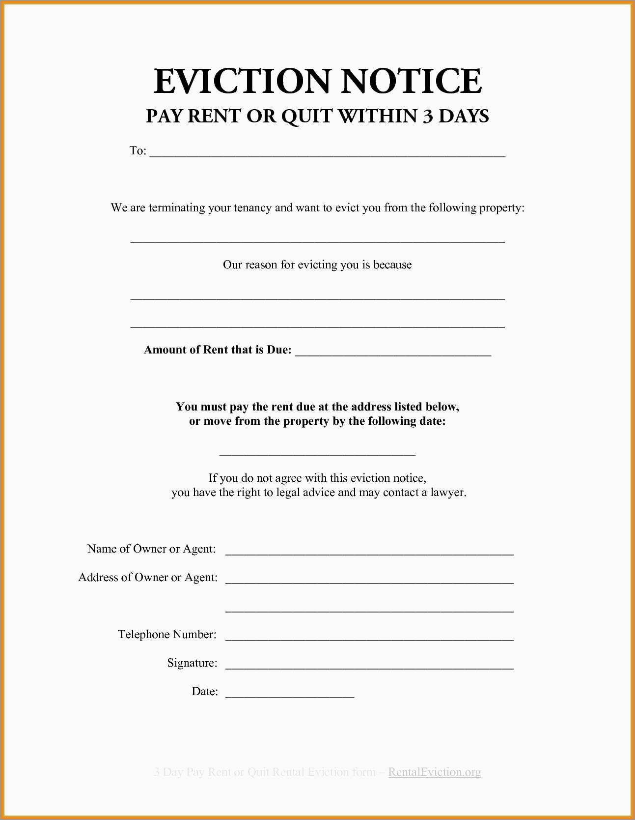 Fresh Free Printable 30 Day Eviction Notice Template | Best Of Template - Free Printable Blank Eviction Notice