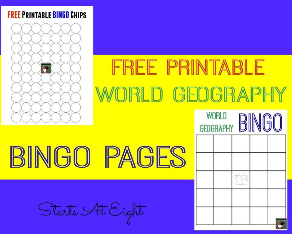 Fun With Geography ~ Free Geography Printables - Startsateight - Free Printable Bingo Chips