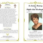 Funeral Program Template Sample Free Loving Memory Templates : Masir   Free Printable Funeral Program Template