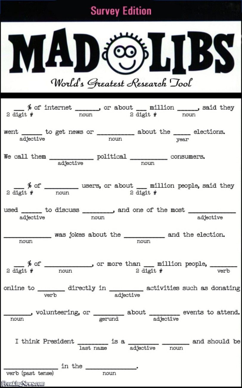 Mad Libs Online Printable Free