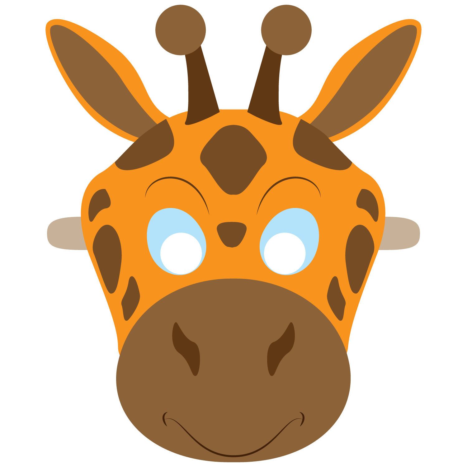 Giraffe Mask Template Printable Free Free Printable