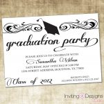 Graduate Invites, Glamorous Grad Party Invites To Design Party   Free Printable Graduation Party Invitations